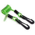 Never Let Go Short Polyurethane Outer Stainless Steel Tool Lanyard 1kg Capacity 4m Length Coil Style 101376