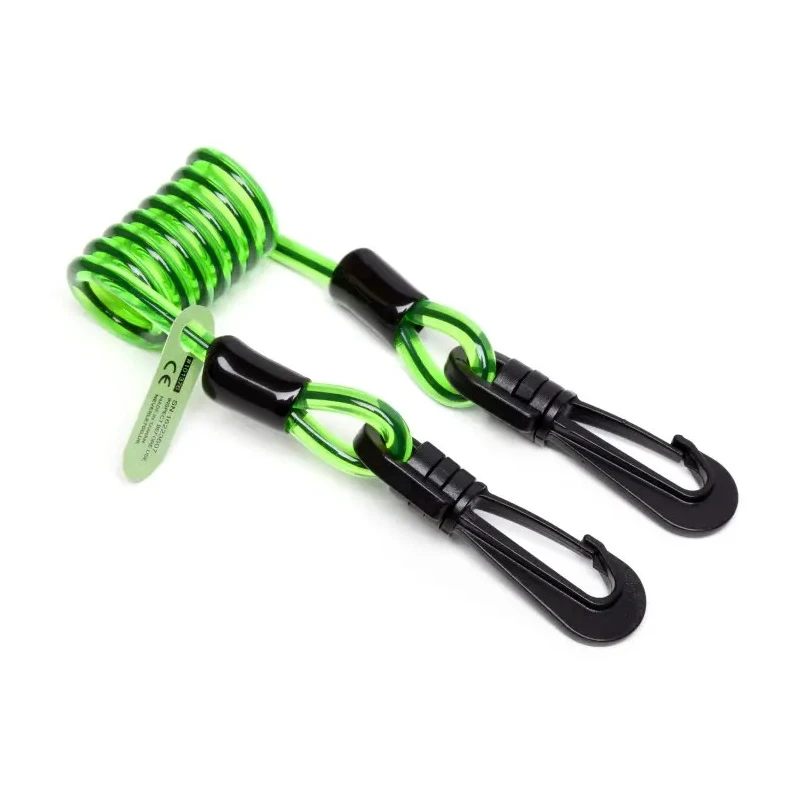 Never Let Go Short Polyurethane Outer Stainless Steel Tool Lanyard 1kg Capacity 4m Length Coil Style 101376