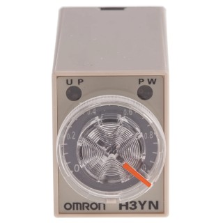 Omron H3YN Series Multifunction 4-Contact DIN Rail Panel Mount Timer Relay 200 to 230 V AC, 0.1 min to 10 h 