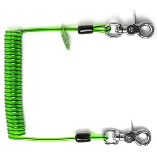 Never Let Go Extended Coil Tool Lanyard 14-210 cm Polyurethane Outer Stainless Steel 3 kg Weight Capacity 101476