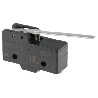 Omron Limit Switch Lever Actuator SPDT Contact Snap Action 500V AC 15A Thermosetting Resin Housing IP00