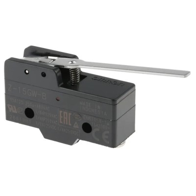 Omron Limit Switch Lever Actuator SPDT Contact Snap Action 500V AC 15A Thermosetting Resin Housing IP00