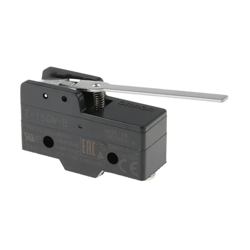 Omron Limit Switch Lever Actuator SPDT Contact Snap Action 500V AC 15A Thermosetting Resin Housing IP00