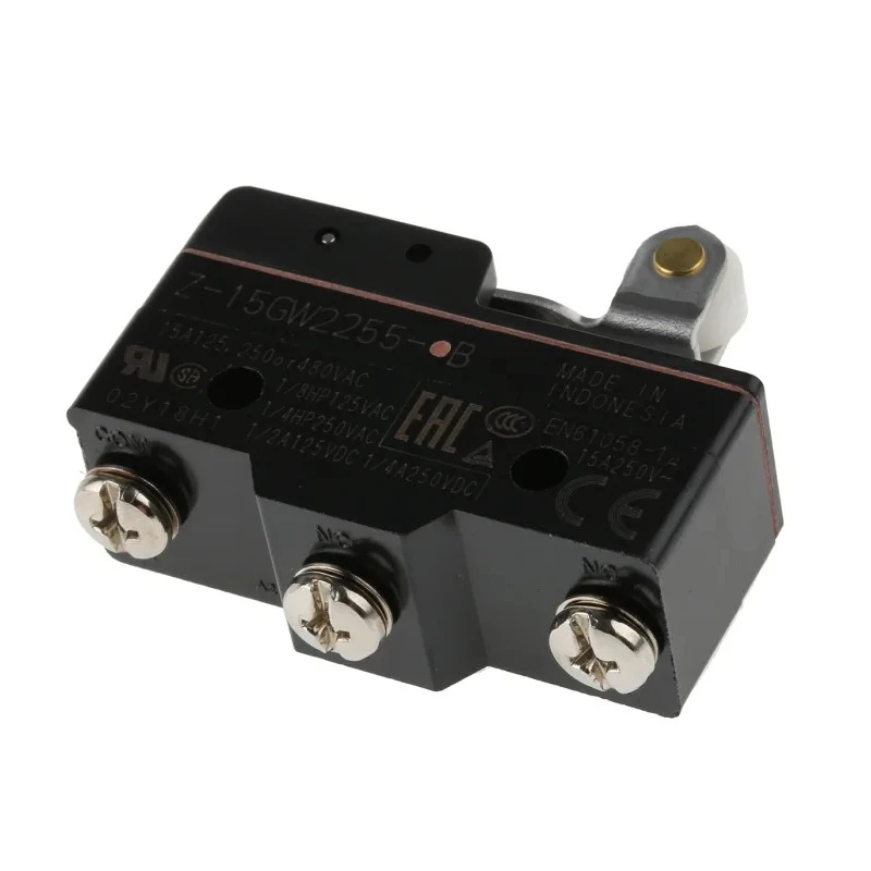 Omron Z Series Roller Lever Limit Switch SPDT 15A 500V AC IP62 Thermosetting Resin Housing Z-15GW2255-B