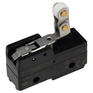 Omron Z Series Roller Lever Limit Switch, SPDT Contact Configuration, Thermosetting Resin Housing, 500V AC, 15A IP00
