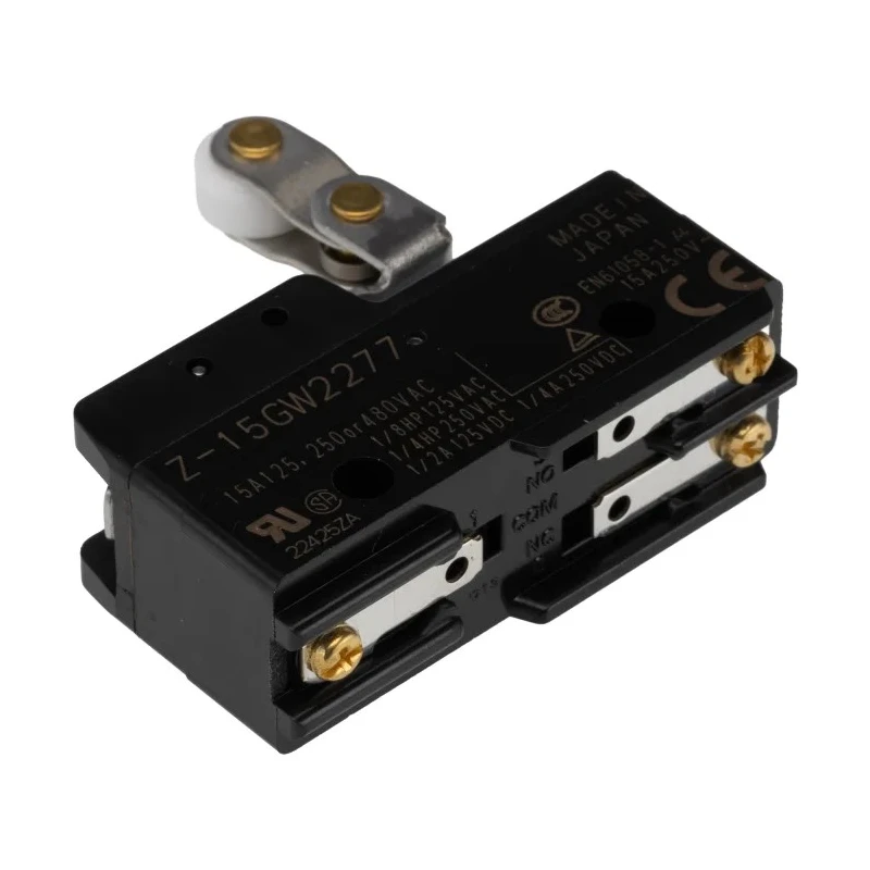 Omron Z Series Roller Lever Limit Switch, SPDT Contact Configuration, Thermosetting Resin Housing, 500V AC, 15A IP00