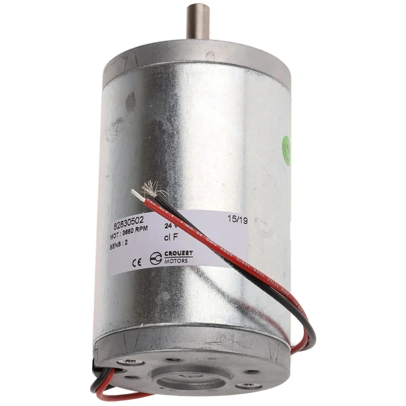 Crouzet Brushed DC Motor, 50 W, 24V dc, 170 mNm Torque, 2770 rpm, 8 mm Shaft Diameter 82830502