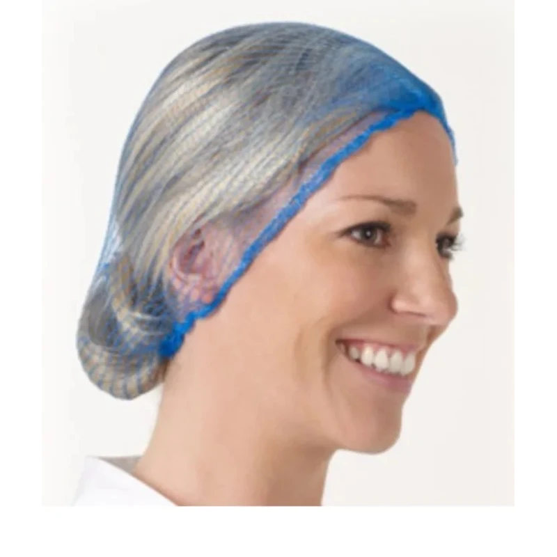 Hairtite Disposable Polypropylene Blue Hair Net for Food and Industrial Applications H0531