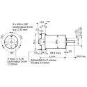 Crouzet Brushed DC Motor, 22W, 24V DC, 70 mNm Torque, 3070 RPM, 6 mm Shaft Diameter 82800502