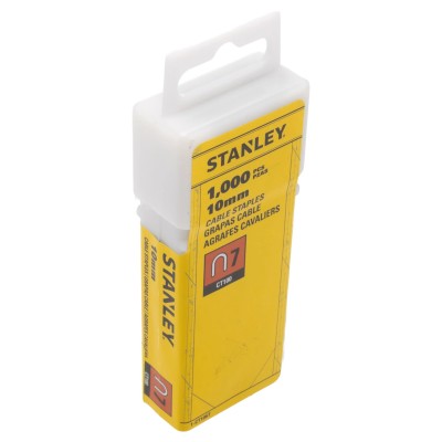 Stanley Cable Staples 10 mm Size 1000 Per Pack Bulk Fasteners for Electrical Wiring 1-CT106T