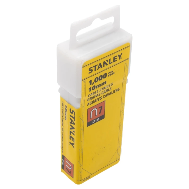 Stanley Cable Staples 10 mm Size 1000 Per Pack Bulk Fasteners for Electrical Wiring 1-CT106T