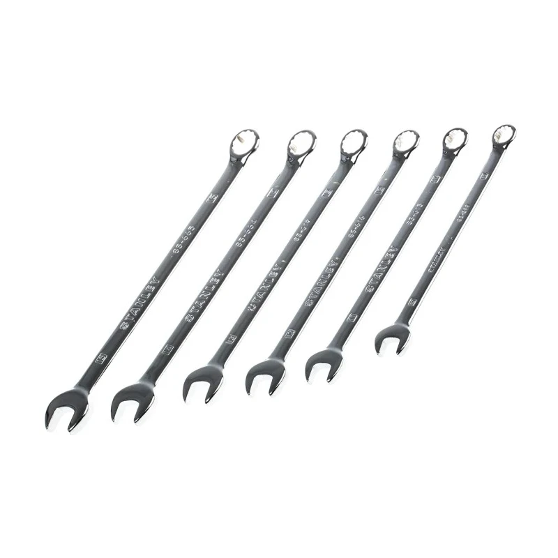 Stanley 6-Piece Ring Spanner Set 10 to 15 mm Chrome Vanadium Steel 4-94-646