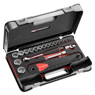 Facom 20-Piece 1/2 in Drive 6 Point Extension Wrench & Socket Set AXS.LJ1