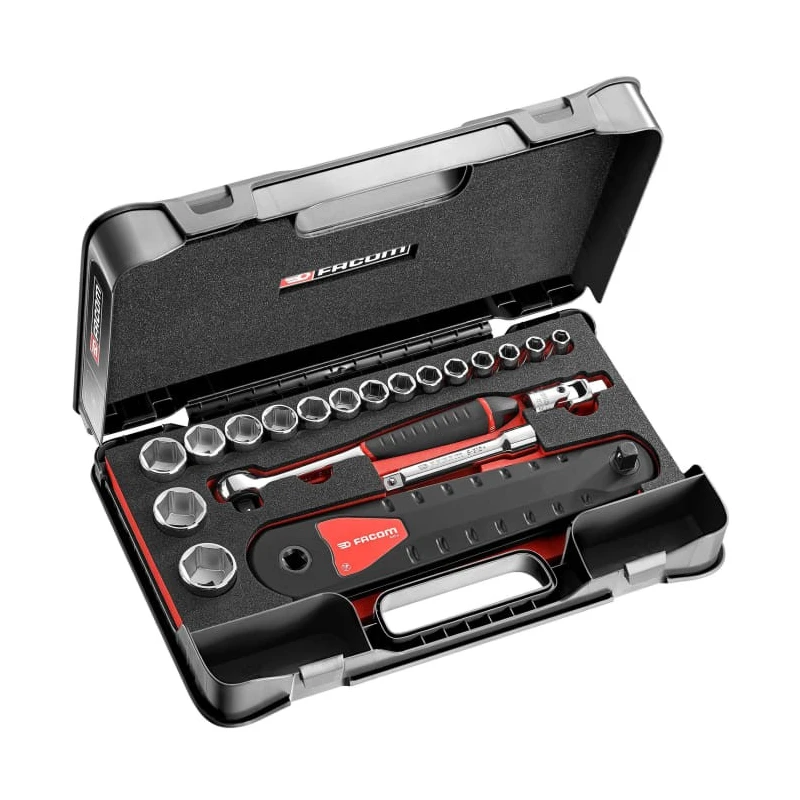 Facom 20-Piece 1/2 in Drive 6 Point Extension Wrench & Socket Set AXS.LJ1