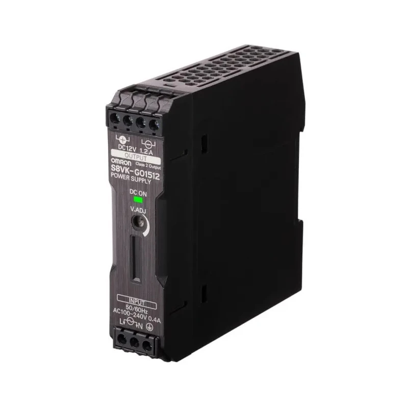 Omron Switched Mode DIN Rail Power Supply 12V DC 1.2A Output 15W Efficiency 77% S8VK
