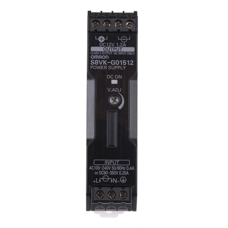 Omron Switched Mode DIN Rail Power Supply 12V DC 1.2A Output 15W Efficiency 77% S8VK