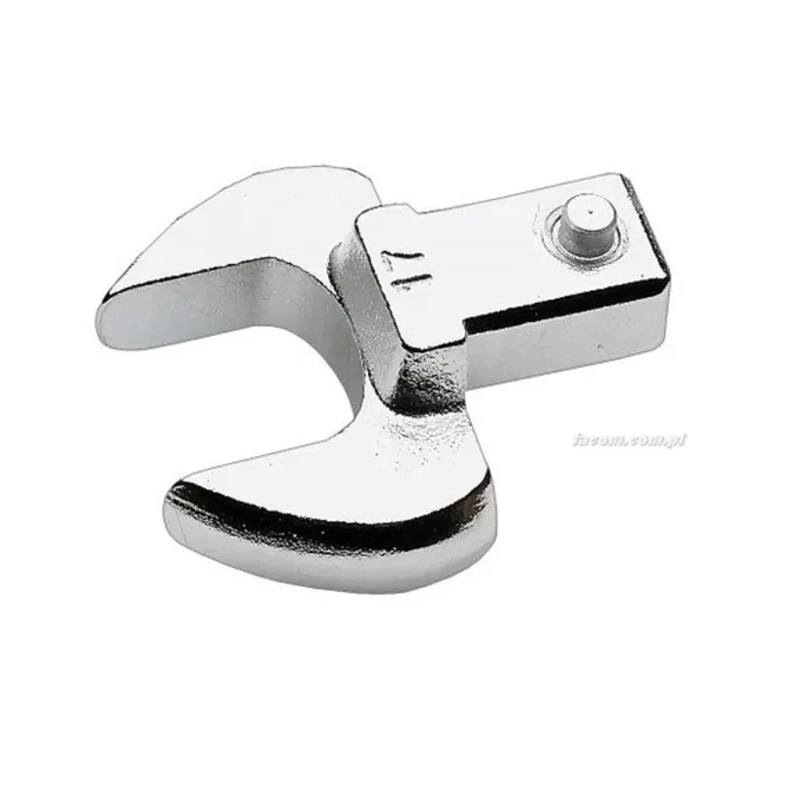 Facom Open End Spanner Head with 9 x 12 mm Insert, 9 mm Size, Chrome Finish, Steel Material 10.9