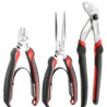 Facom 3-Piece Plier Set Including Cutters, Long Nose Pliers, Water Pump Pliers CPE.A3
