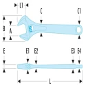 Facom Adjustable Spanner 41 mm Jaw Capacity 301 mm Overall Length Bi-Material Handle 101.12G