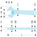 Facom Adjustable Spanner 50 mm Jaw Capacity 375 mm Overall Length Metal Handle Chrome Vanadium Steel 101.15