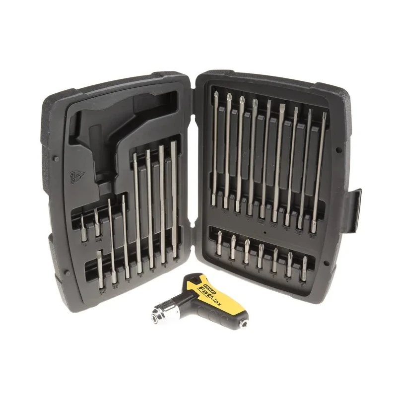 Stanley 1/4 in Hex Drive Ratchet Screwdriver with Torx, Slotted, Pozidriv, Phillips Tips 0-79-153
