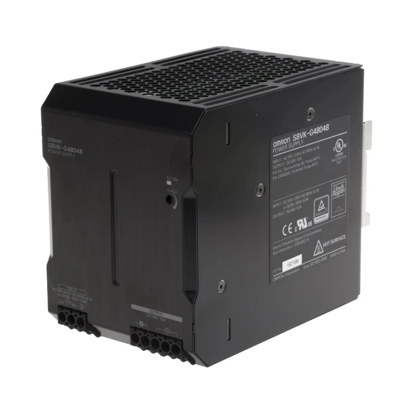 Omron S8VK-G Switched Mode DIN Rail Power Supply 48V DC, 10A Output, 480W, AC/DC Input 100-240V AC, 90-350V DC 