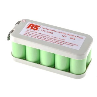 RS PRO 12V Nickel Metal Hydride Rechargeable Battery Pack 10 Cells 4000mAh Model 777-0383