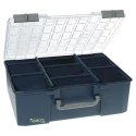 Raaco 9 Cell Blue Polycarbonate Polypropylene Compartment Box 150 mm x 415 mm x 330 mm 136341