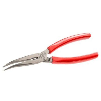 Facom 1-Piece High Carbon Steel Round Nose Plier Serrated 200mm 195A.20G