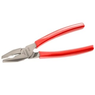 Facom Combination Plier with Serrated Flat and Oval Pipe, Cable Gripping Surface, Angled Nose 15°, 205mm Overall 187A.20G