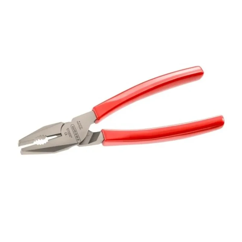 Facom Combination Plier with Serrated Flat and Oval Pipe, Cable Gripping Surface, Angled Nose 15°, 205mm Overall 187A.20G