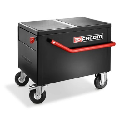 Facom 2 Drawer Wheeled Roller Cabinet Black 670mm Length 512mm Width 550mm Height 2092B