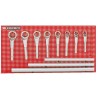Facom 8-Piece Metric Heavy Duty Offset Ring Spanner Set 24 to 55 mm 54.P9M