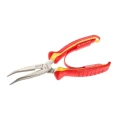 Facom 1-Piece Serrated Round Nose Plier, 200mm Overall Length, 69mm Jaw, VDE/1000V Approved 195A.20VE