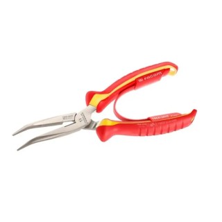 Facom 1-Piece Serrated Round Nose Plier, 200mm Overall Length, 69mm Jaw, VDE/1000V Approved 195A.20VE