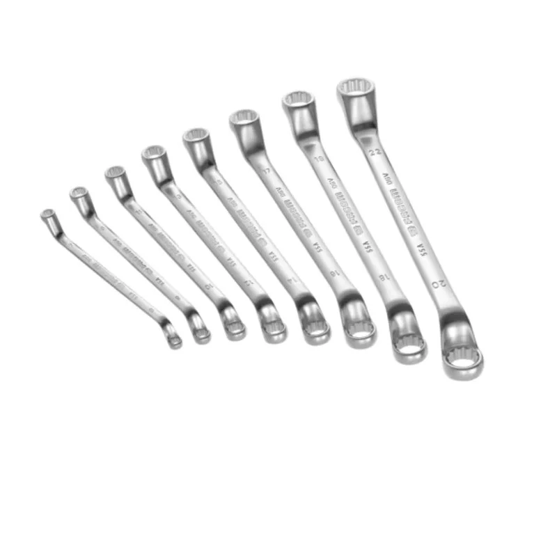 Facom 8-Piece Metric Offset Ring Spanner Set Sizes 6 x 7 to 20 x 22 mm 55A.JD8