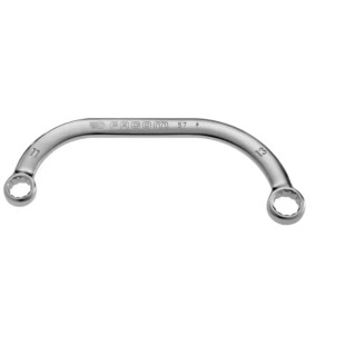 Facom Half Moon Offset Ring Spanner 11 x 13 mm, Chrome Finish, 12-Point, 143mm Overall 57.11X13
