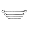 Facom 4-Piece Offset Ring Spanner Set with Satin Chrome Finish Sizes 14x18 mm, 6x8 mm, 20x24 mm, 10x12 mm 59TX.J4
