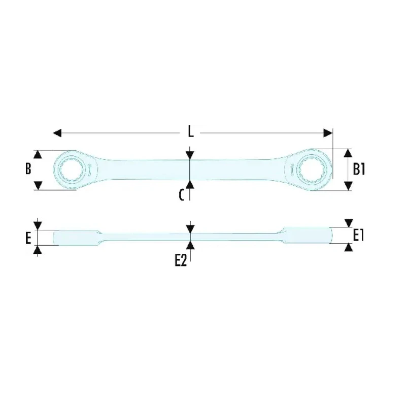 Facom Metric Ratchet Ring Spanner 16 x 18 mm, 210 mm Overall Length 64.16X18