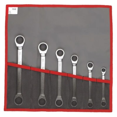 Facom Metric Ratcheting Wrench Set Satin Chrome Finish Standard Head 64.JE6T