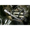 Facom Socket Wrench with Tube Handle, 13/16 in Drive Size, Satin Chrome Finish, Chrome Vanadium Steel, 221mm 75.13/16