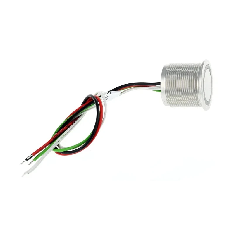 Schurter Illuminated Piezo Switch, Normally Open (NO), Single Pole Single Throw (SPST), Pre-Wired, Rated, 100mA, -40 °C IP67