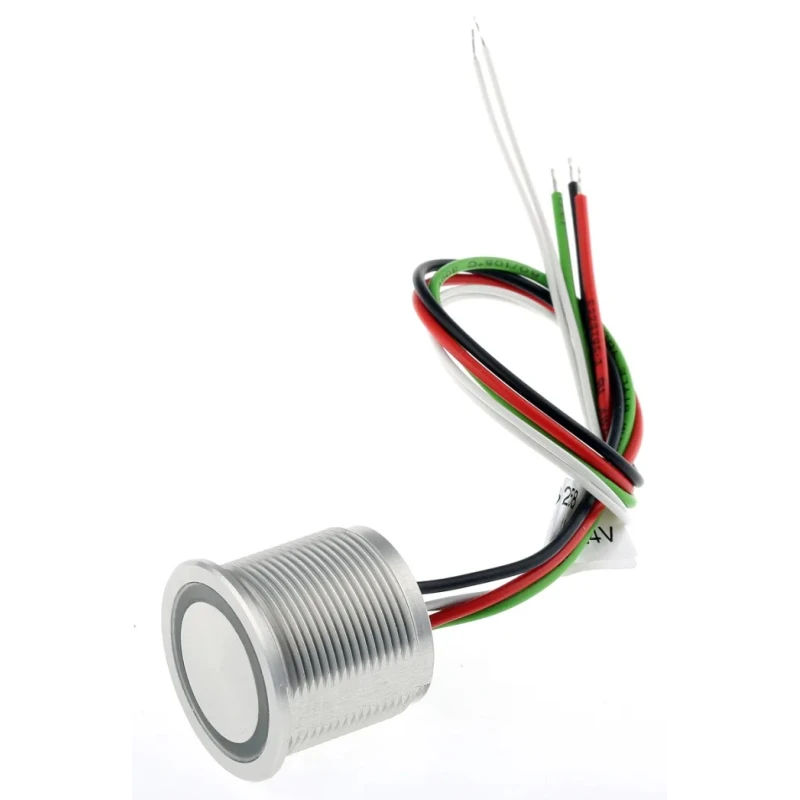 Schurter Illuminated Piezo Switch, Normally Open (NO), Single Pole Single Throw (SPST), Pre-Wired, Rated, 100mA, -40 °C IP67