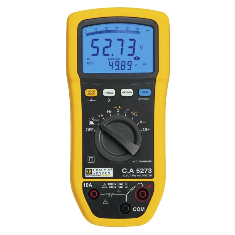 Chauvin Arnoux Handheld Digital Multimeter CA 5273 True RMS 1kV 6000 Counts LCD Display P01196773