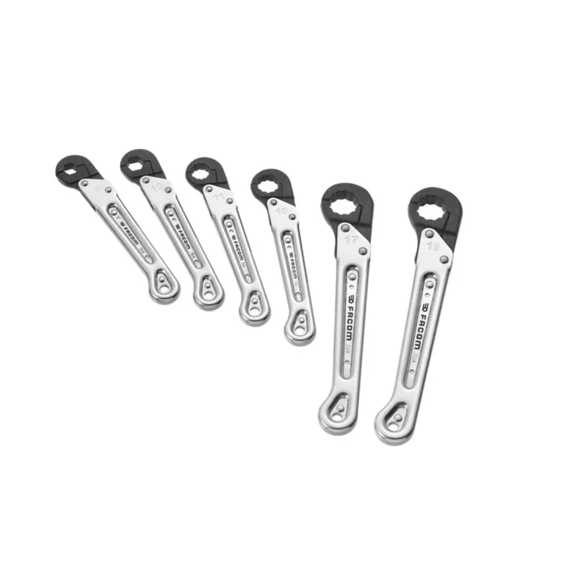 Facom 6-Piece Metric Flare Nut Spanner Set, 8 to 19 mm, Model 70A.JN6