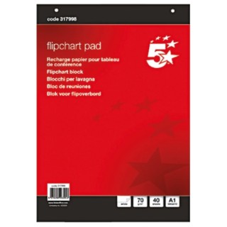 RS PRO Plain A1 Flip Chart 40 Sheets, 813 x 584 mm 777-7684