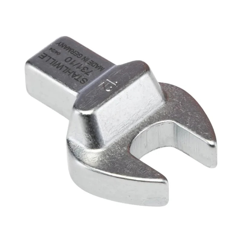 STAHLWILLE Open Ended Insert Spanner Head, 9 x 12 mm Insert Size, 12 mm Chrome Finish 58211012