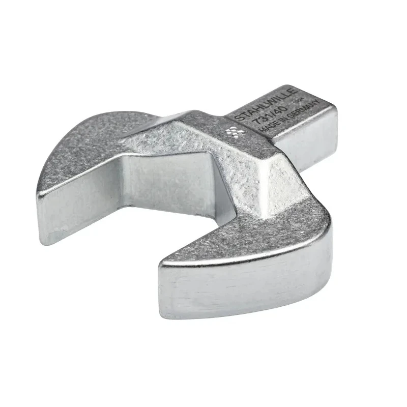 STAHLWILLE Open Ended Insert Spanner Head 14 x 18 mm Insert Size, 38 mm, Chrome Finish 58214038