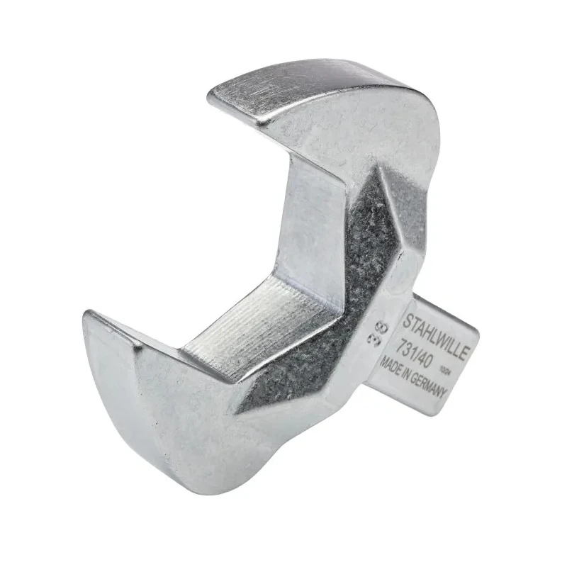 STAHLWILLE Open Ended Insert Spanner Head 14 x 18 mm Insert Size, 38 mm, Chrome Finish 58214038