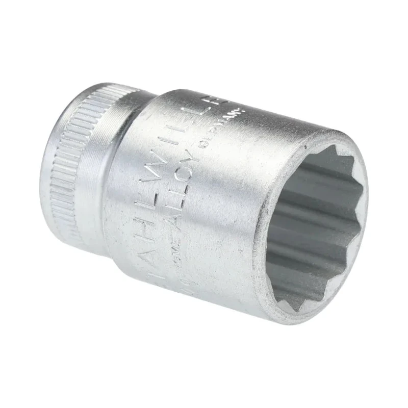 STAHLWILLE 3/8 in Drive 16 mm 12 Point Square Socket Chrome Finish 31mm Overall Length 02010016